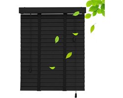 Houten Jaloezieën - Horizontale Gordijnen - Raamdecoratie - 50mm Lamellen - 100x220cm