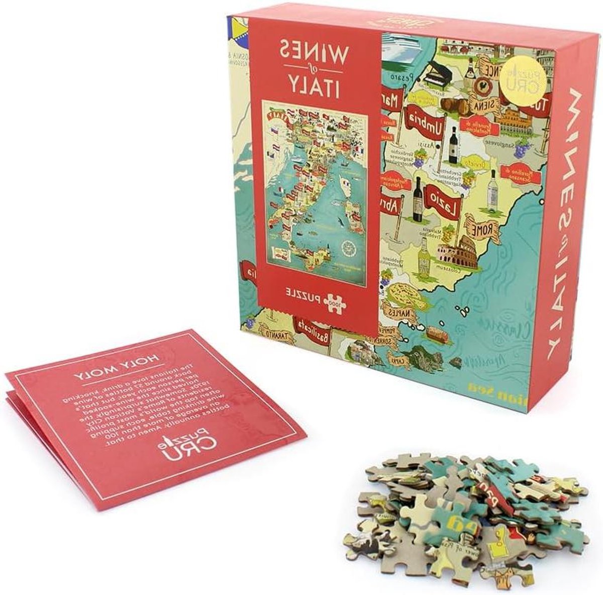 Legpuzzel 1000 stukjes - Wijn puzzel - Ontspannen tijdverdrijf - Gedetailleerde Italiaanse wijngaarden - 1000 stukjes - Meerkleurig
