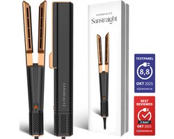 Sansbeauté® Sanstraight Stijltang Wet-to-Dry - 2 in 1 - Haardroger & Stijltangen - Coldshot - 80℃ t/m 140℃ - Hair Straigthener - Haartang - Haar stijltang - Lisseur Cheveux - Alternatief Stoomstijltang