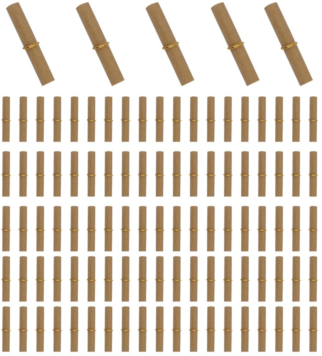100 Antiquiteiten Berichtenrollen - Vintage Kraft Briefpapier voor DIY & Feestdecoraties