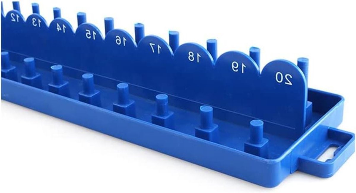 Socket Organizer - Socket Houder - Gereedschap Opbergen - Metrische Maten - 3/8 Inch - Blauw
