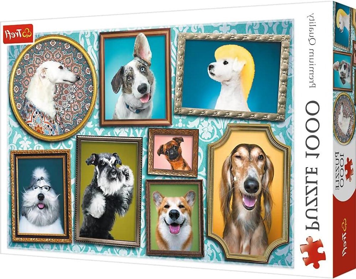 Legpuzzel Honden - Dierenpuzzel - Creatief Vermaak - 1000 Elementen - 683 x 480 mm - Vrolijke Honden