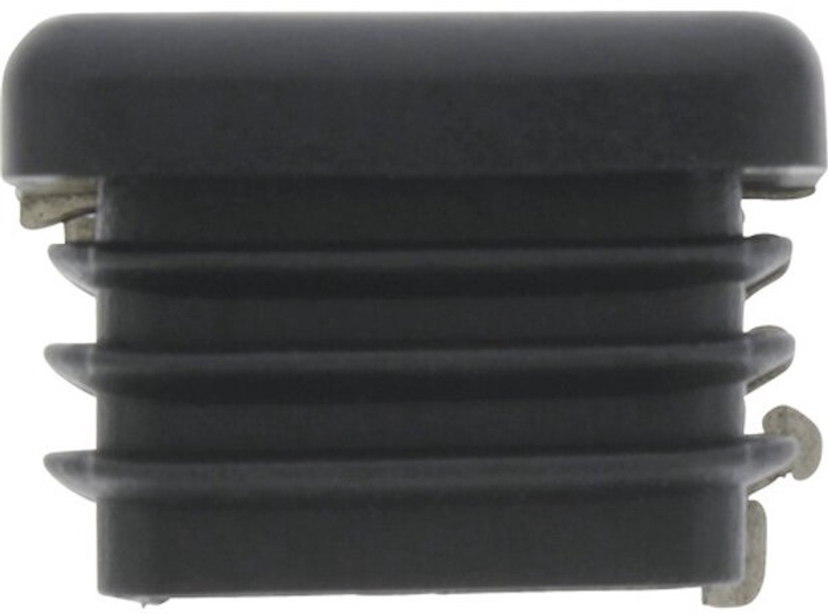 TARROX Afdek- Insteekdop voor vierkante buis 20 x 20 mm zwart, 16 stuks
