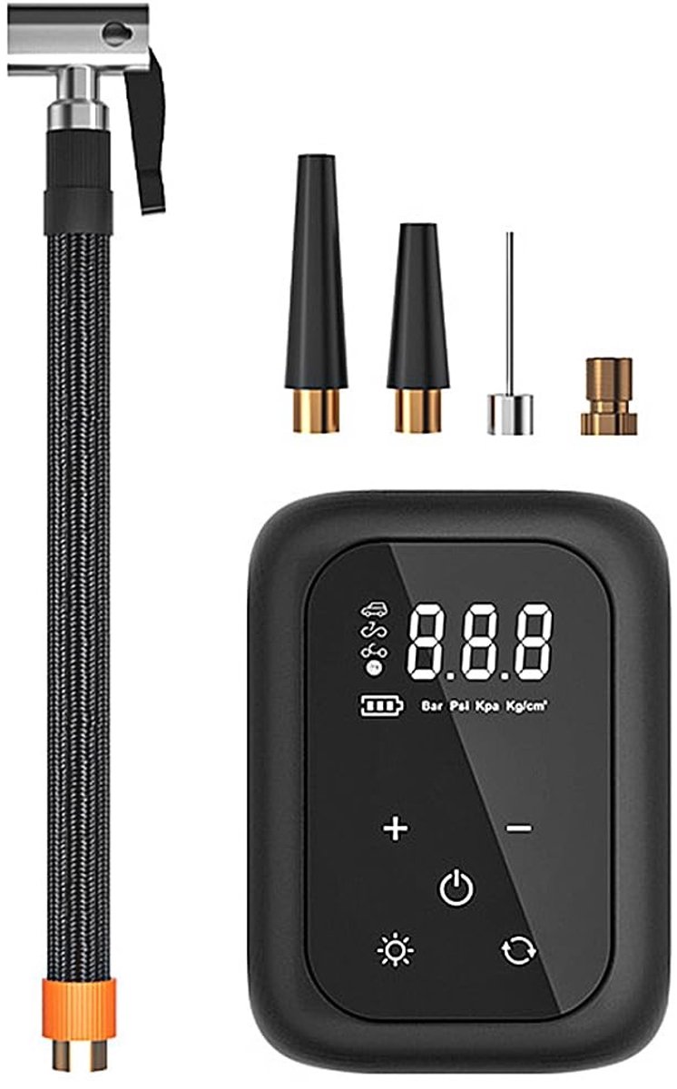 Namvo Draadloze Bandenpomp met LED - Oplaadbare 12V Fietspomp voor Auto, Fiets en Ballen