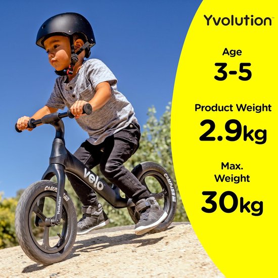 Yvolution Y Velo Pro Balance Bike Toddler Trainging Bicycle 30cm No Pedal Sport Bicycle for Kids Age 3-5 Years Old — afbeelding 3