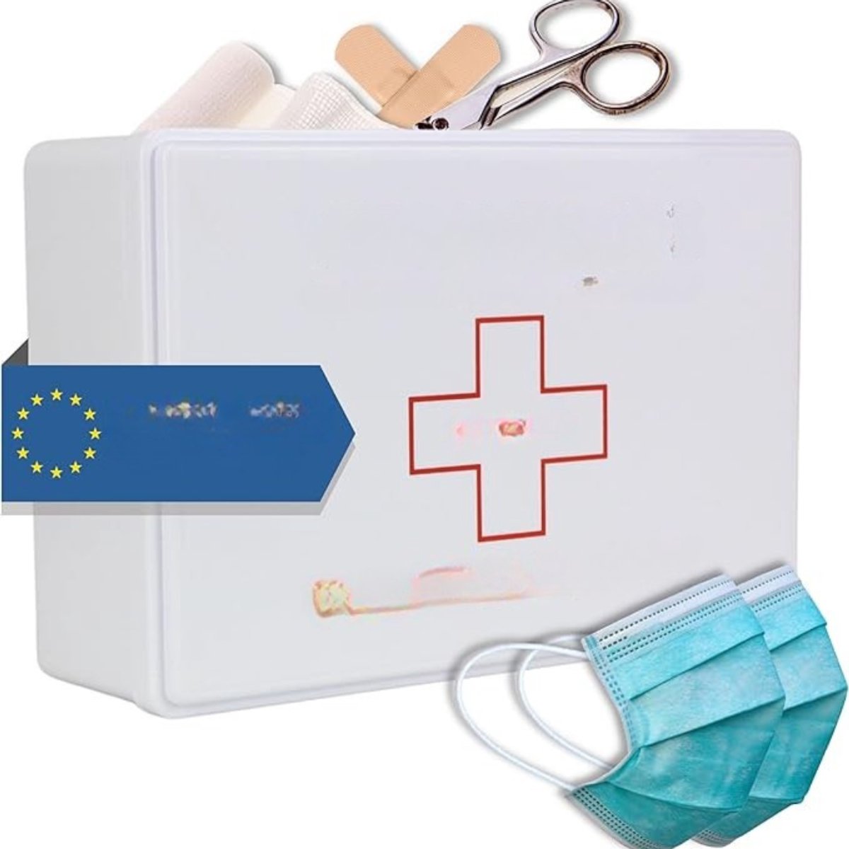 Quvo® Ehbo Reisset - Reisset - EHBO - Set 44 Stuks - Wit - ‎ 26cm x 17cm x 8cm