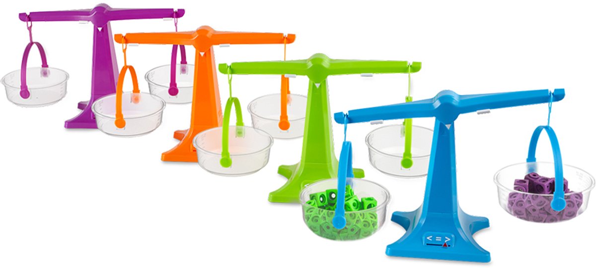 Learning Resources educatief speelgoed nestbare pan balansen set van 4. - 3+