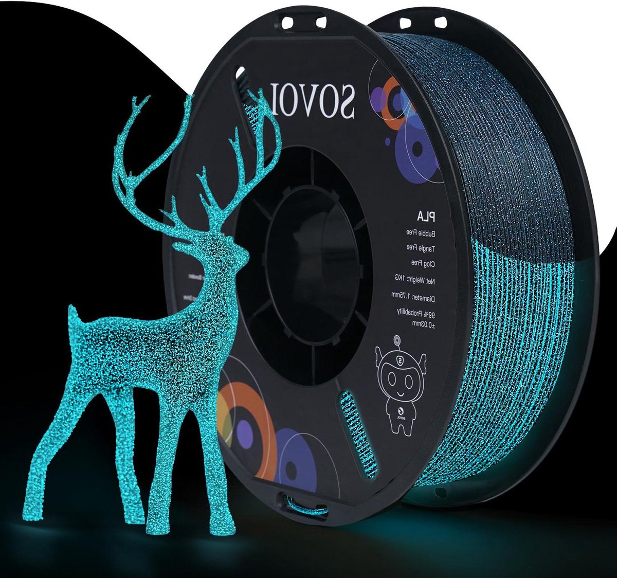 3D Printerfilament Gloeiend - PLA Filament Glow - Unieke Creaties Printen - Gloeit in het Donker