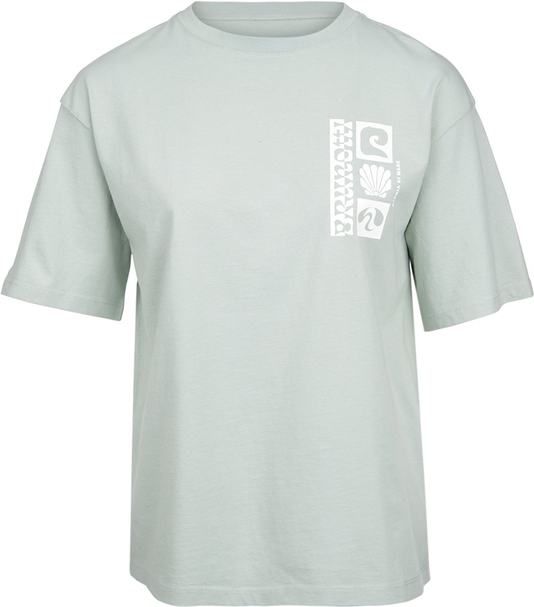 Brunotti Zennanda T-Shirt Aqua Dames 100% Katoen Relaxed Fit XXL Grijs