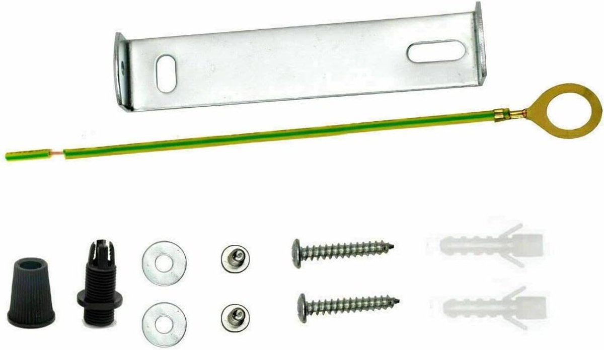 Plafondplaat Beugel - Ophangbeugel Steun - Lampen Ophangen - Zijbevestiging 95mm - 5 kg belastbaar - Metaal
