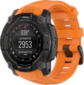 Stravo Robuust Siliconen Sportbandje – Robuust & Slijtvast – Geschikt voor Garmin instinct 3(50mm) – 26mm Bandje – Oranje