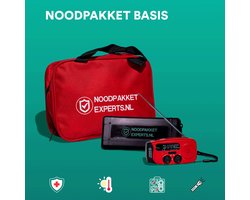 Basis Noodpakket – Survivalset met EHBO-tas, Opwindbare Noodradio met Ingebouwde Powerbank-functie & Zaklamp – Noodpakket voor Thuis en Oorlogssituaties 72-uur overlevingsset