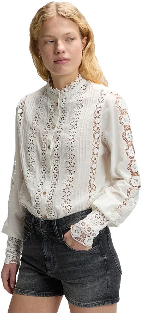 Lee 112380548 Blouse Met Lange Mouwen S Vrouw Wit
