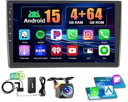 ESSGOO DAB+ Autoradio met bluetooth Voor Audi A4 , S4 B6 B7, RS4, Seat Exeo - 9 Inch Touchscreen - Android 15 - 4+64GB - Apple Carplay & Android Auto - GPS, Wifi, SWC - Achteruitrijcamera