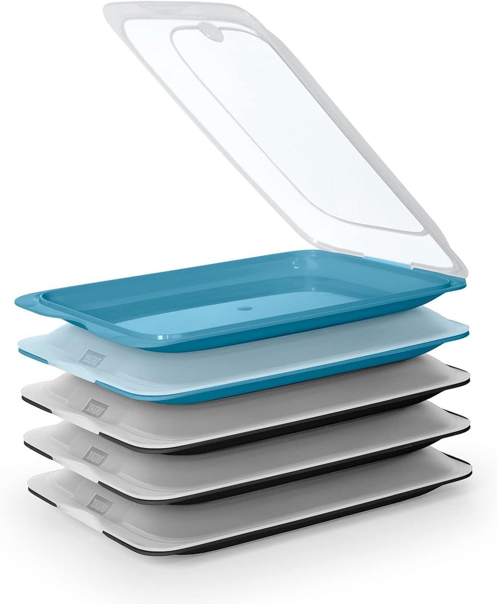 Vershoudbakken Vleeswaren - Koelkast Containers - Optimaal Bewaren - Fresh Systeem - 17 x 32 x 252 cm - Zwart Oceaan