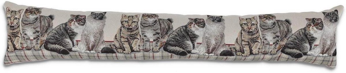 Tochtstopper Deur - Koudebescherming Raam - Warmte Binnenhouden - Jacquard Geweven Patroon - 95 cm Lengte - Var. 2