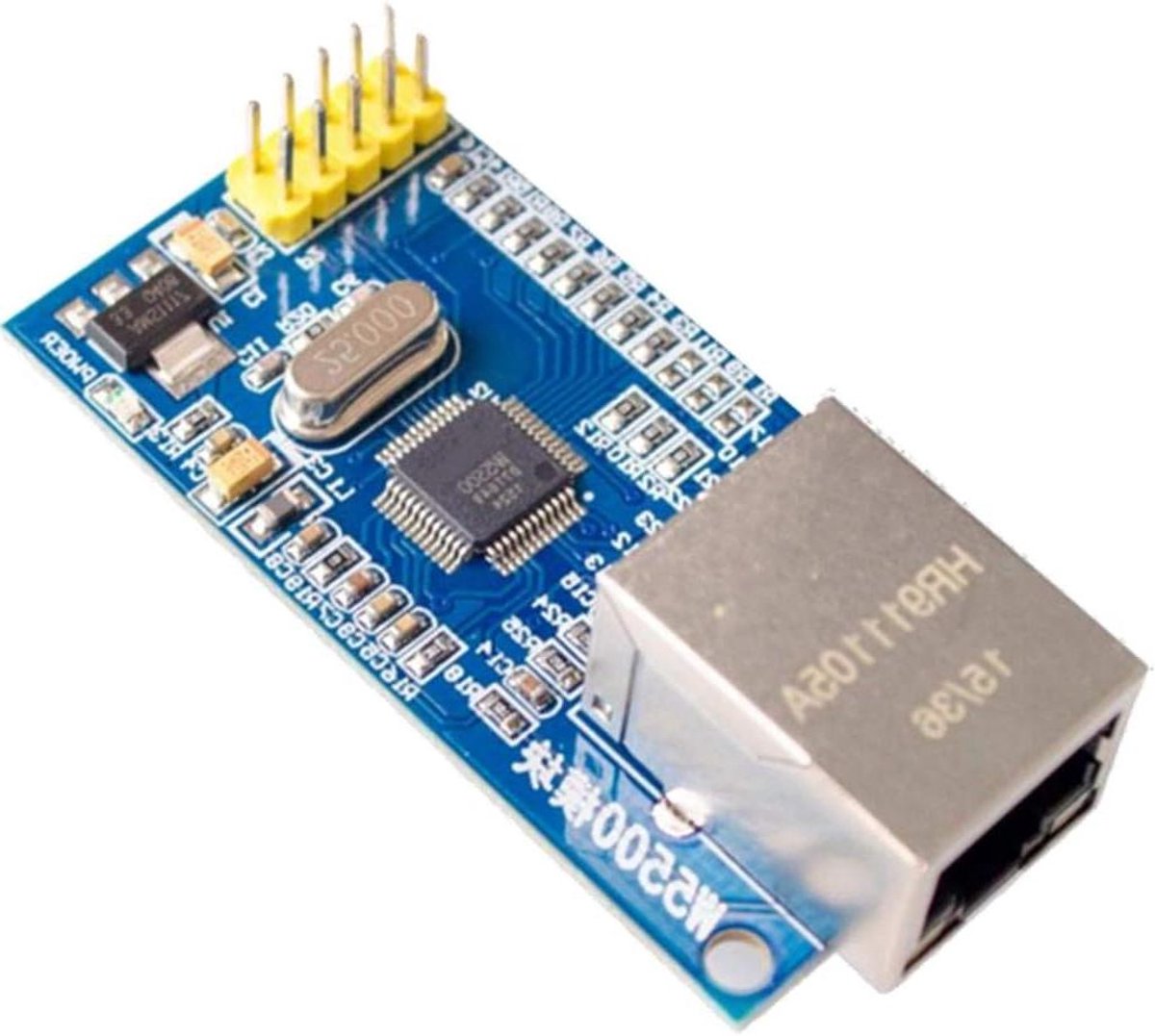 Ethernet Netwerk Module - TCP/IP Module - Netwerk Connectiviteit - 8 Onafhankelijke Sockets - 55 x 28 mm - Blauw