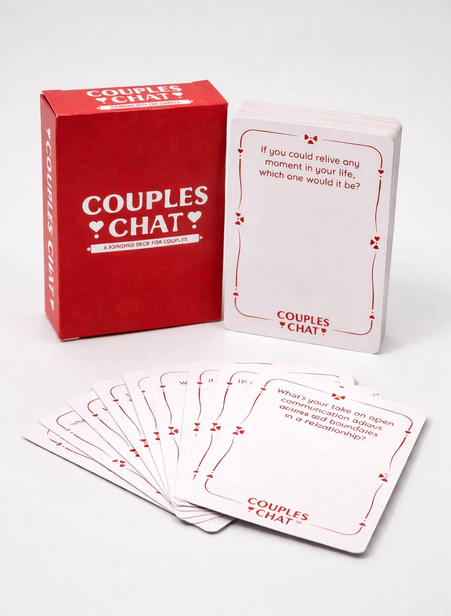 NEWI - Kaartspel Couple Chats - Valentijnsdag - Couple Games - Kaartspel Koppels - Kaartspel Volwassenen - Speelkaarten - Gezelschapsspel - Koppel Spelletjes