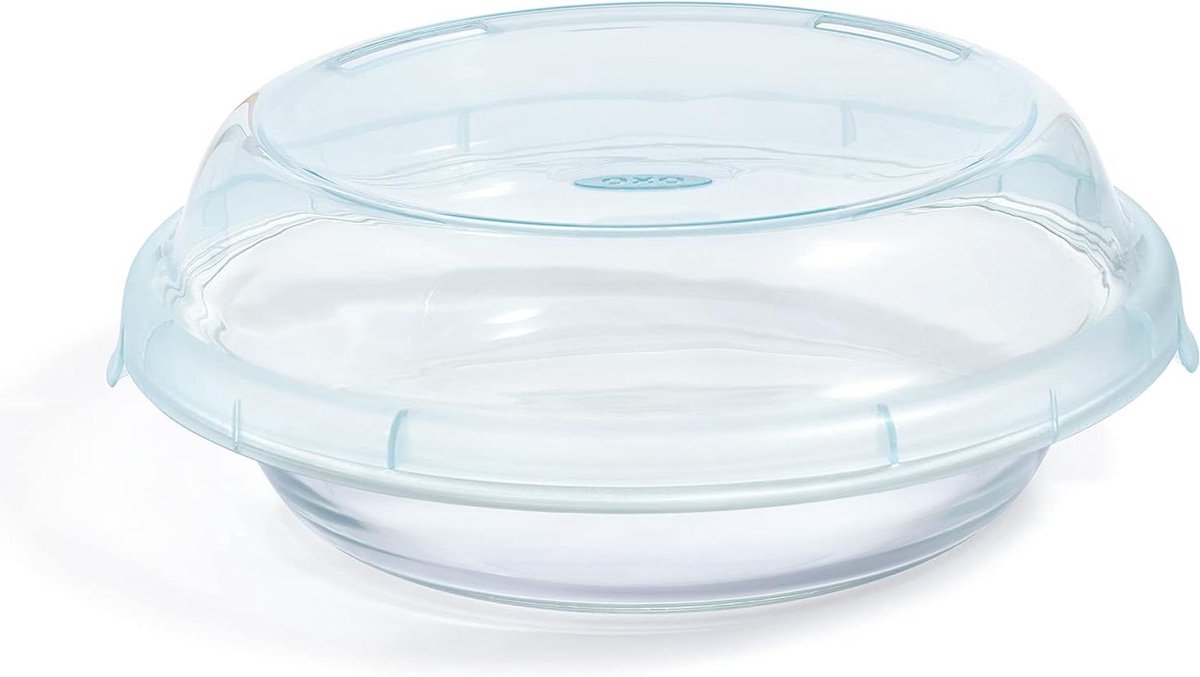 Ovenschaal Rond - Bakvorm Glas - Culinair Gebruik - Van Vriezer tot Oven - 1.4 Liter - Transparant