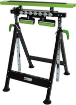 TRUTZHOLM - Werkbok 4 in 1 - In hoogte verstelbaar - Inklapbaar - 200 kg draagvermogen - 100 kg als rolbok - 45 kg met V rollen - 1 stuk