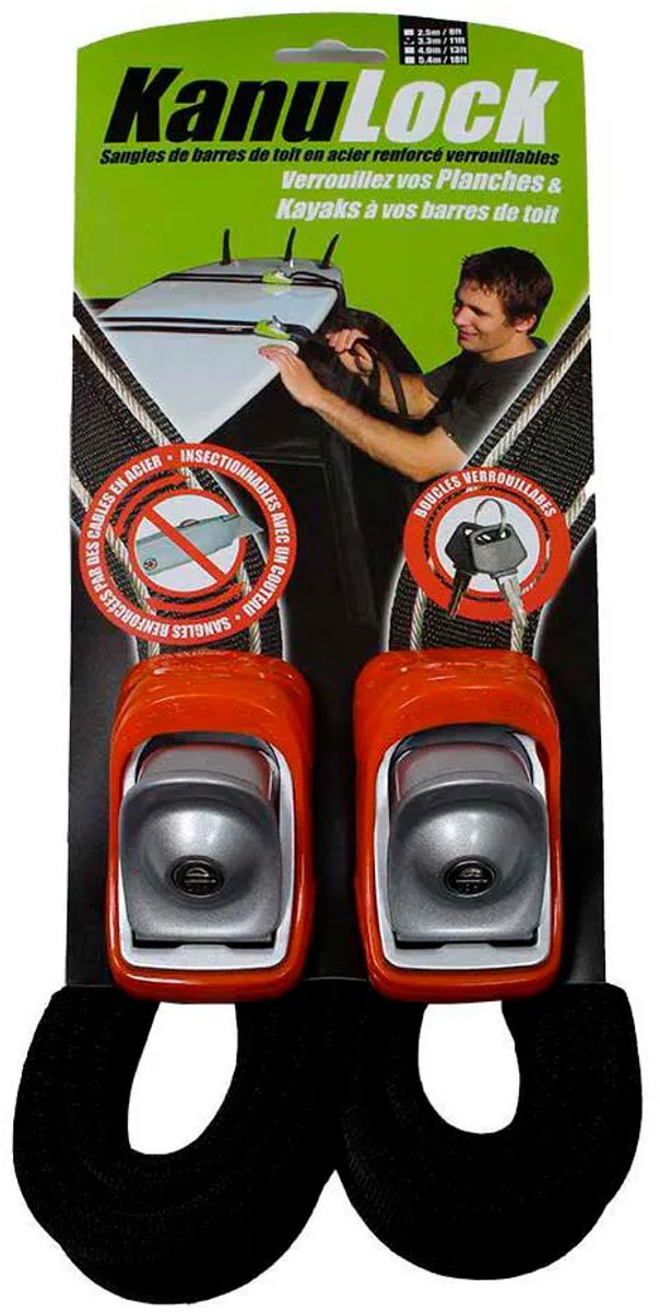 Fcs 4.0m/13 Ft Kanulock Lockable Tiedown Set Sjorbanden Transparant