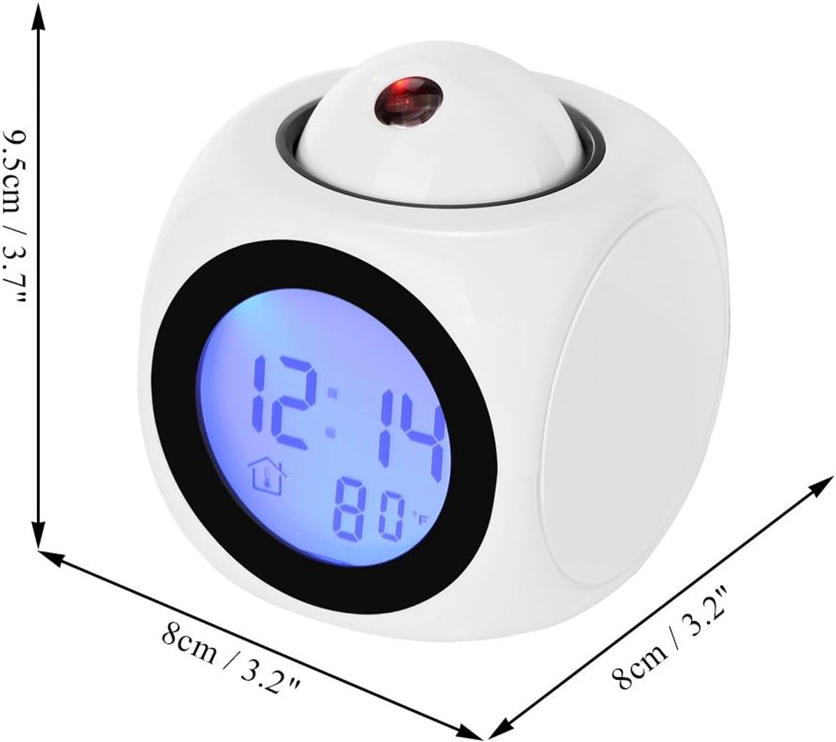 1 stuks -digitale wekker - digitale wekker slaapkamer - digitale wekker kind - digitale wekker met snoer - digitale wekker, op batterijen - digitale wekker op stroom - digitale wekker met projectie - digitale wekker kinderen - digitale wekker- Wit — cadeau in Elektronica - foto 5