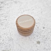 Fien & Feau - Tandendoosje - Hout - Melktandjes - Zand/Nude - opdruk: sticker