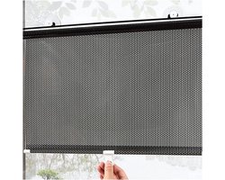 Sunshade Roller Blinds met zuigbekers, raamschaduwvrije geperforeerde balkonzuigbeker, ZUCHTBUW Venster Schaduw Raam zonneschermen, voor balkons, auto's, keukens,W50*H125cm/W19.68*H49.21in