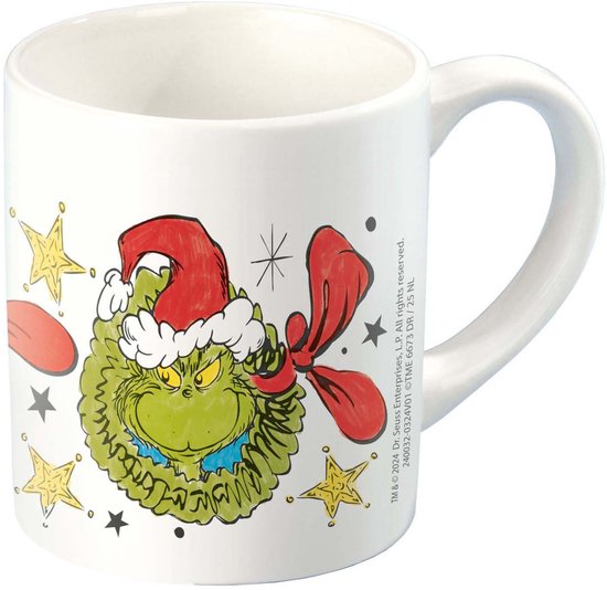 The Grinch Keramieken mok beschilderen - Met 5 kleuren verf en penseel - Speelgoed Kinderen - Knutselen - Voor meisjes en jongens - Vanaf 5 jaar - Totum