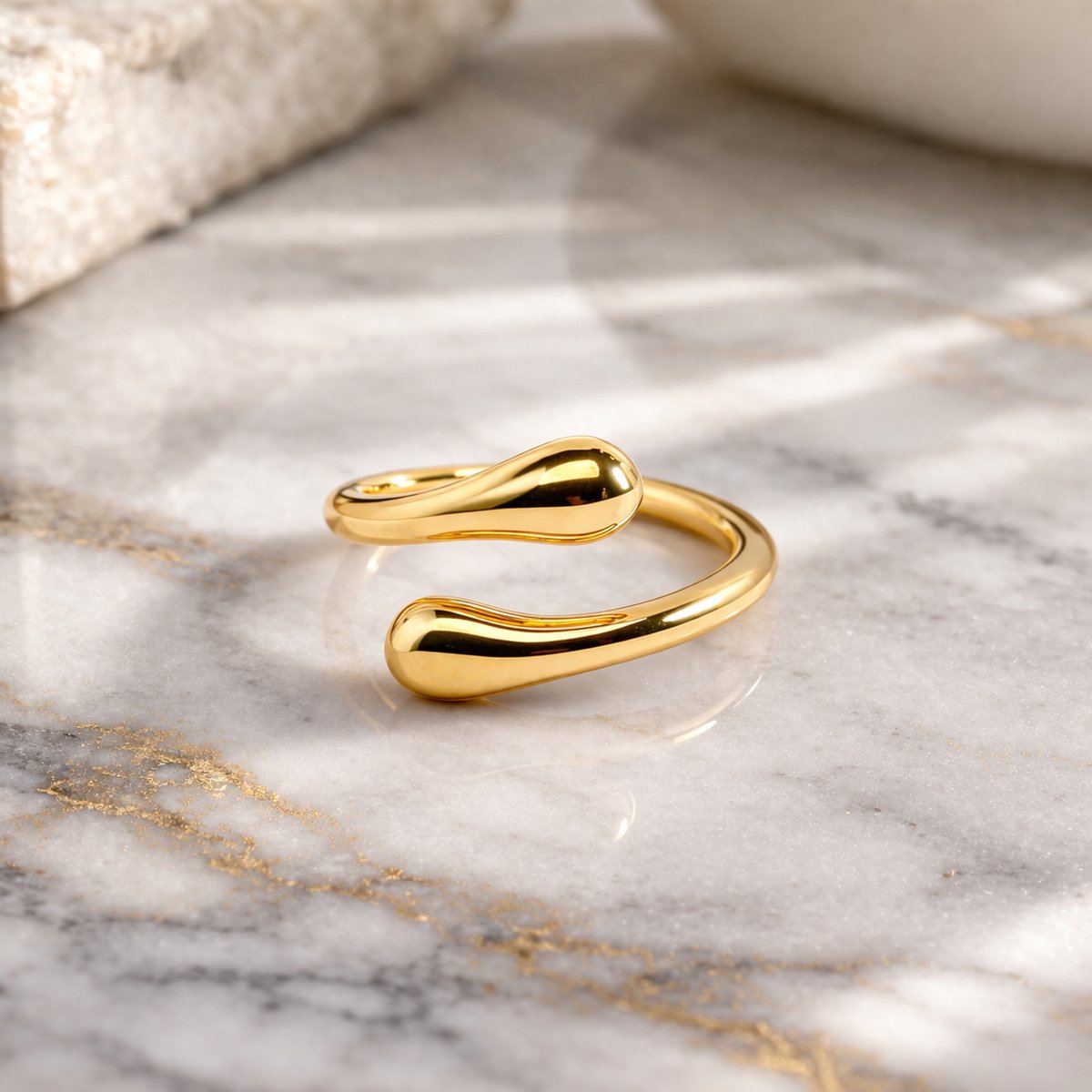 Brendoe - Ring - Spiraal - Goudkleurig - One size