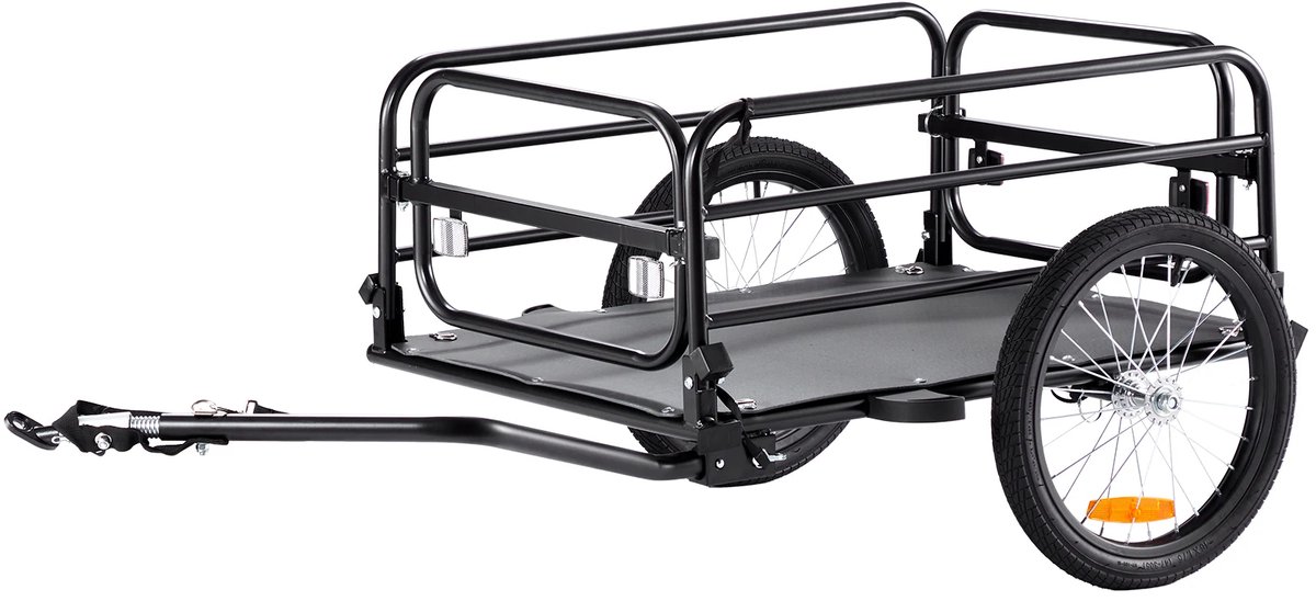 CYRO - Fietskar - Transportkar - Fietskar Bagage - Transportkar Inklapbaar - 141x73x55 cm - Metaal - 73 kg Draagvermogen - Zwart