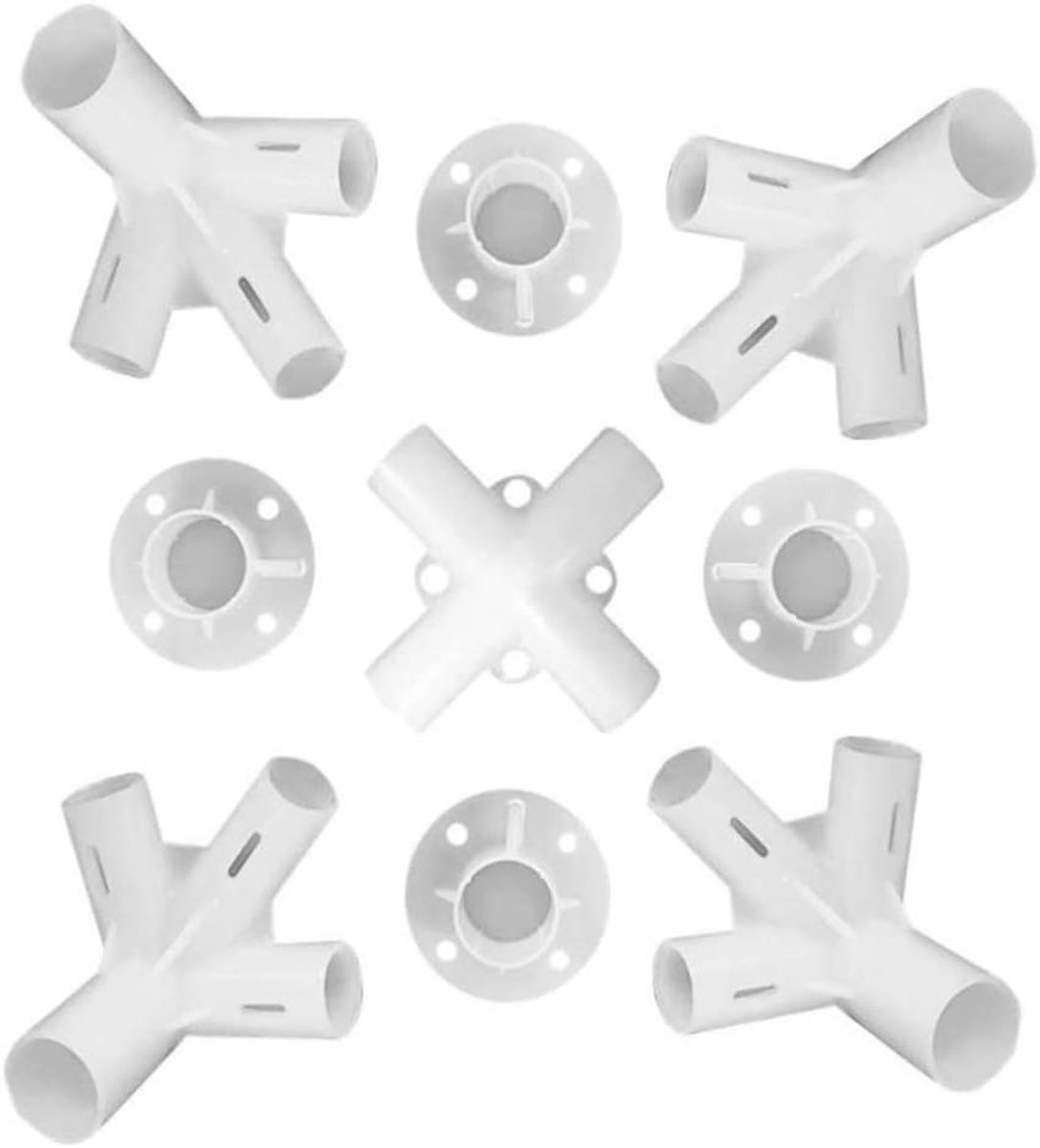 Gazebo Connectors - Tent Connectors - Tent Repair - Easy Install - 2.5 x 1.9 cm - White