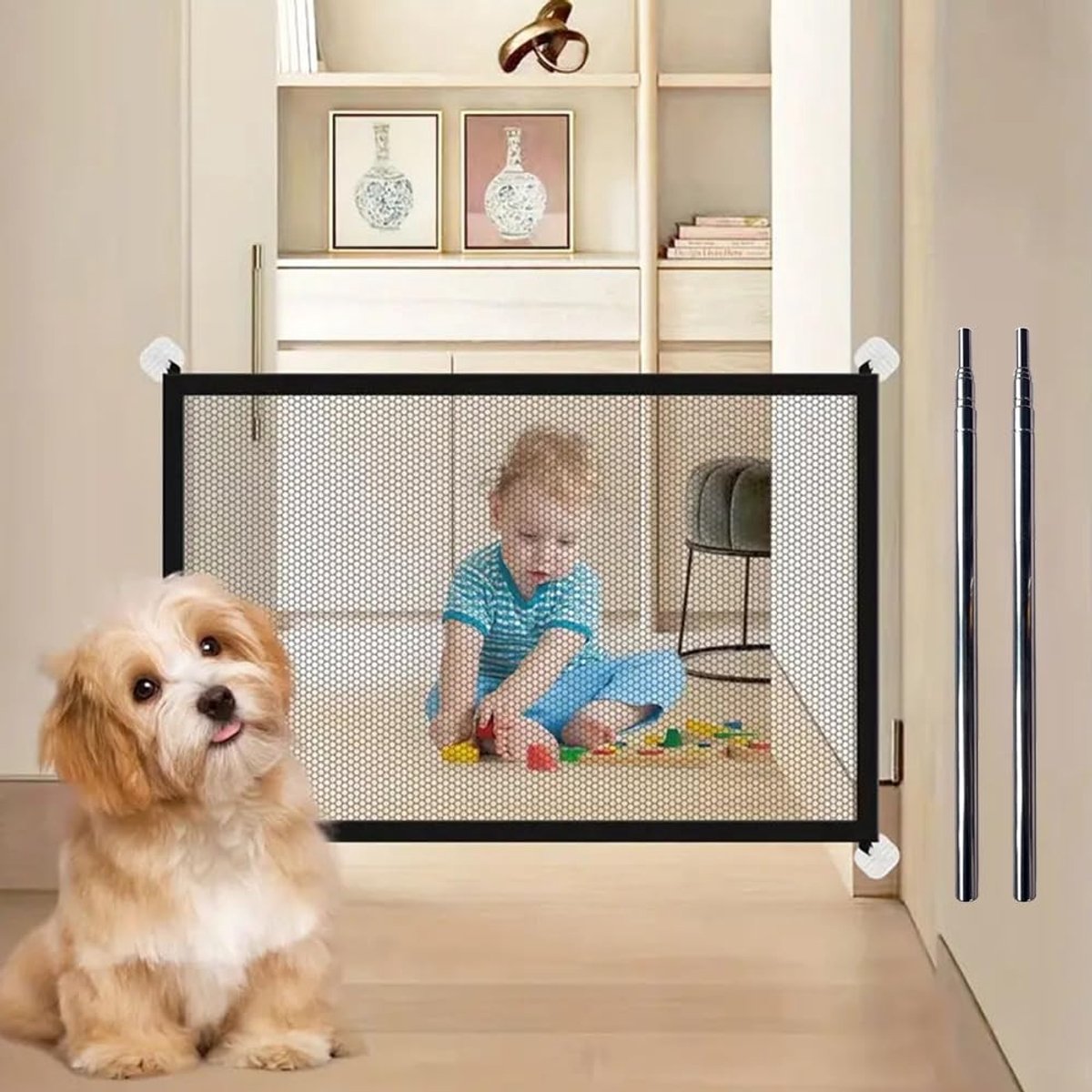 Veilige Kinderen en Honden Barrière - Magische Huisdier Deur, 110 x 72 cm