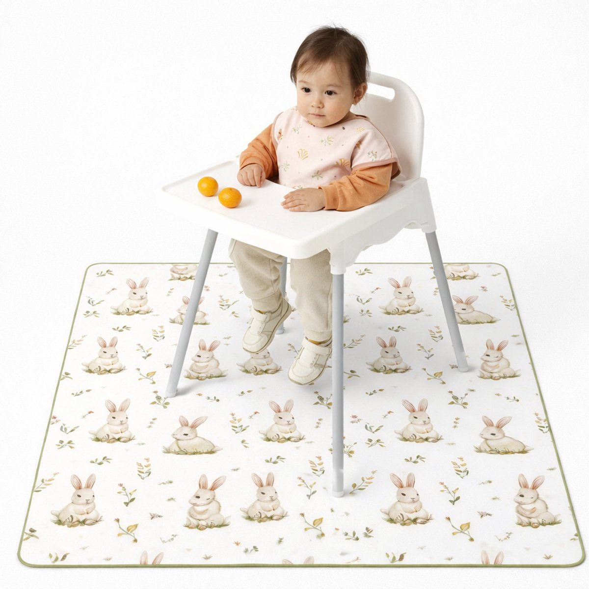 Knoeimat - Knoeimat Kinderstoel - Vloerbeschermer - 130 x 130 CM - 100% Polyester - Speelkleed Baby - Picknick Kleed - Waterbestendig - Wasmachine Geschikt - Tekenkleed - Spatmat - Speelmat - Duurzaam Kwaliteit