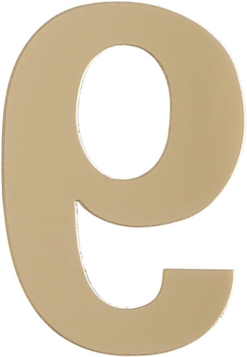Huisnummer Plaat - Deurnummer Sticker - Adres Aanduiding - Zelfklevend Acryl - 48x33 cm - Goud