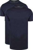 Slater 2-pack T-shirt Basic Extra Lang O-neck Donkerblauw (navy) - Maat 3XL - Heren - Extra lange T-shirts
