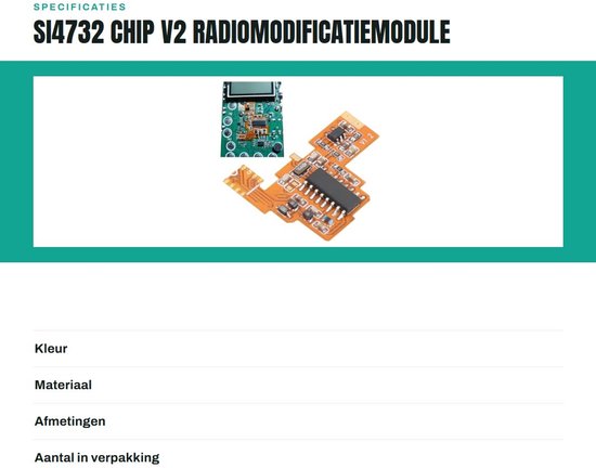 Dailygoods- Radiomodificatiemodule met Geheugenchip - SI4732 Chip - HF Korte Golf Volledige Bandontvangst - Dubbele Antennes - Geluidsversterker - Verbeterde Banddoorlaatfilters - Radiomodule van Dailygoods — afbeelding 3