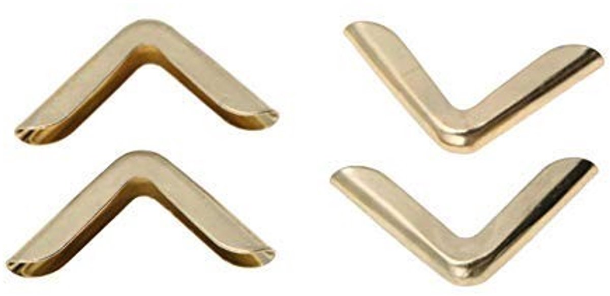 Dailygoods- Boekhoekbeschermer 50 Stuks - Hoekbeschermer - Metaal - Vintage - Scrapbooking - Schokbestendig - Gemaakt van ijzer - Boekbescherming