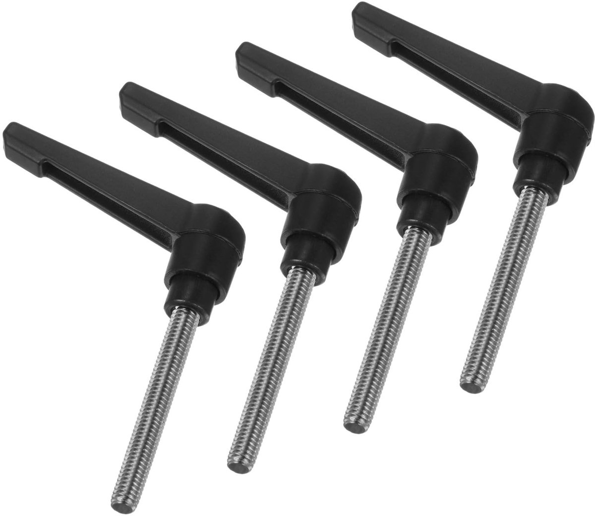 Dailygoods- Klemhendels 4 stuks - Verstelbaar - Snelspanner met drukknop - M6 x 50 mm - 304 Roestvrij staal - Voor machines en apparatuur - Schroefknoppen