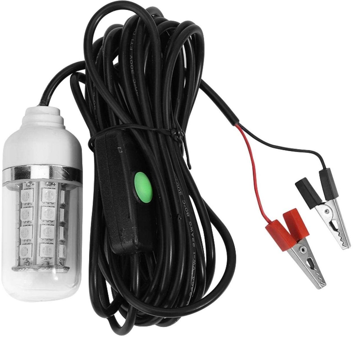 Dailygoods- Onderwaterlicht Waterdicht - Visserslamp - Aaszoeker - 108 LED - 5 Meter Kabel - Energiezuinig - Vislamp