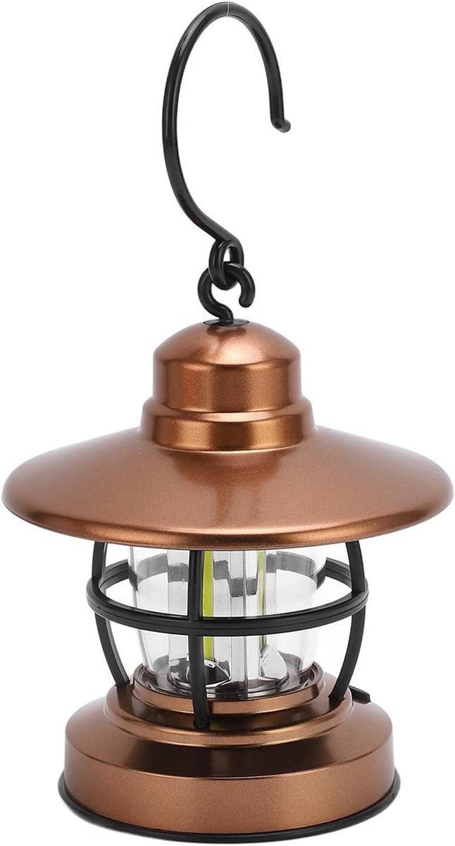 Vintage Lantaarn - Hanglamp Buiten - Buitenverlichting - 3 COB Lampkralen - 125 cm Hoog - 