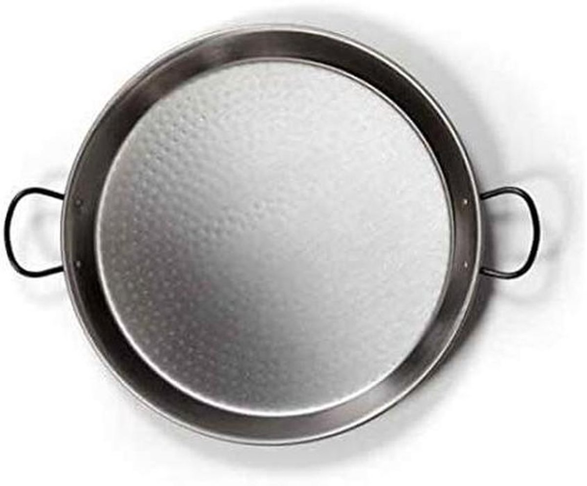 Paella Pan Koekenpan Braadpan Gerechten Maken Gepolijst Staal Ø 34 cm Zilver