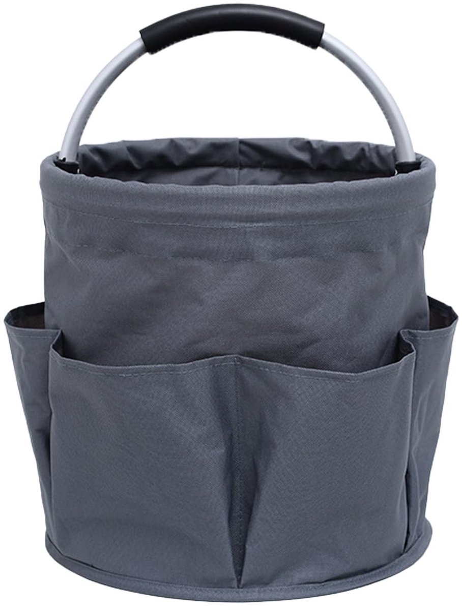 Dailygoods- Tuingereedschapstas 17 Liter - Lichtgewicht Opbergmand - Tuinmand met 1 Hoofdvak - 6 Buitenvakken - Multifunctioneel - Ideaal voor Thuisopslag