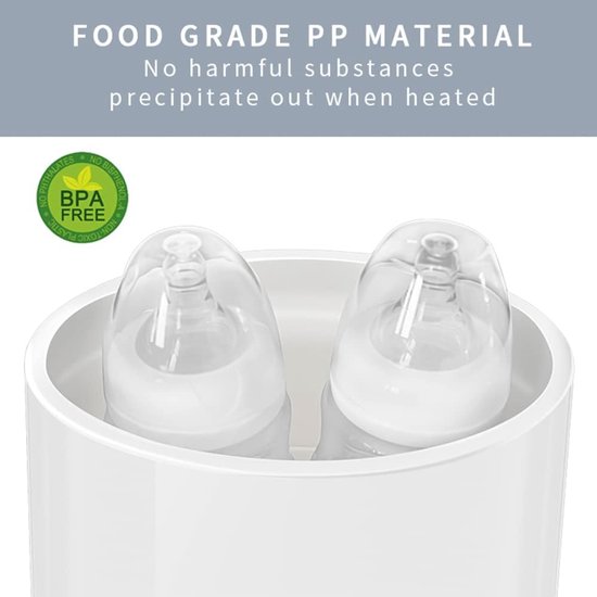 Multifunctionele Baby Fles Warmer Stoom Sterilisator Snelle Baby Voedsel Heater Grote Acity Adjtable Temperatuur Geluidsarm met LED-scherm — afbeelding 5