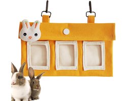Hooi Houder Konijn - Voerzak Kleine Dieren - Netjes Voeren - Knaagbestendig Canvas - Klein - Niet gespecificeerd