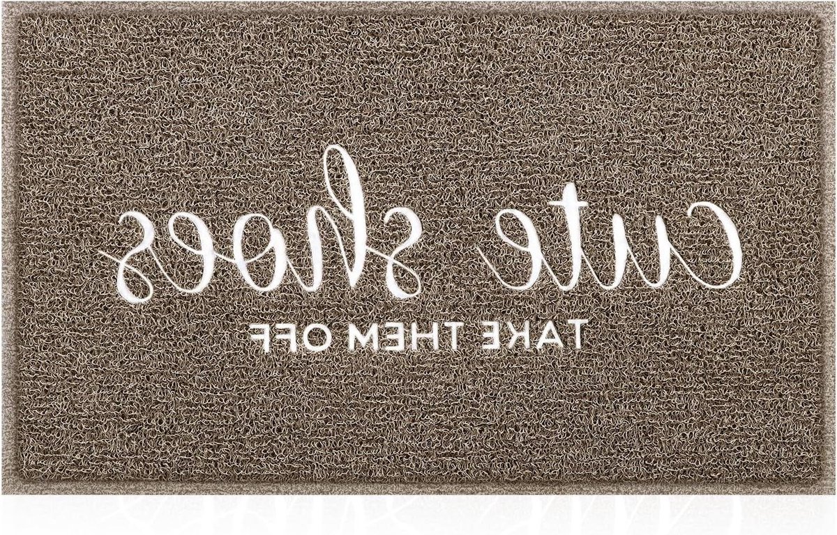 Buitendeurmat Welkom - Entree mat - Vuil Vangen - Antislip Onderkant - 60 x 90 cm - Bruin