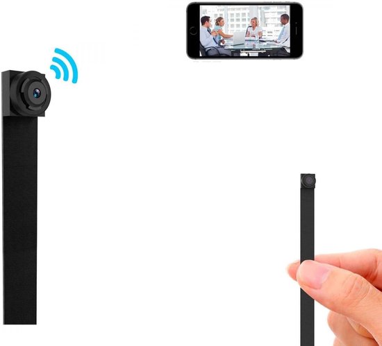 Verborgen Mini Camera - Spionage Camera - Beveiliging Thuis - HD Wifi Opname - 1x1x0.5 cm - Zwart — afbeelding 2