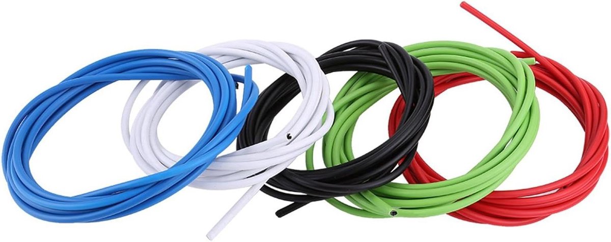 Fiets Versnellingskabel Set - Schakelkabels Fiets - Fietsonderhoud - Duurzaam Staal en Rubber - 3 Meter - Zwart
