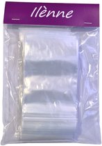 Ilènne gripzakjes 80x120 mm, 100 stuks transparante hersluitbare plastic zakjes.