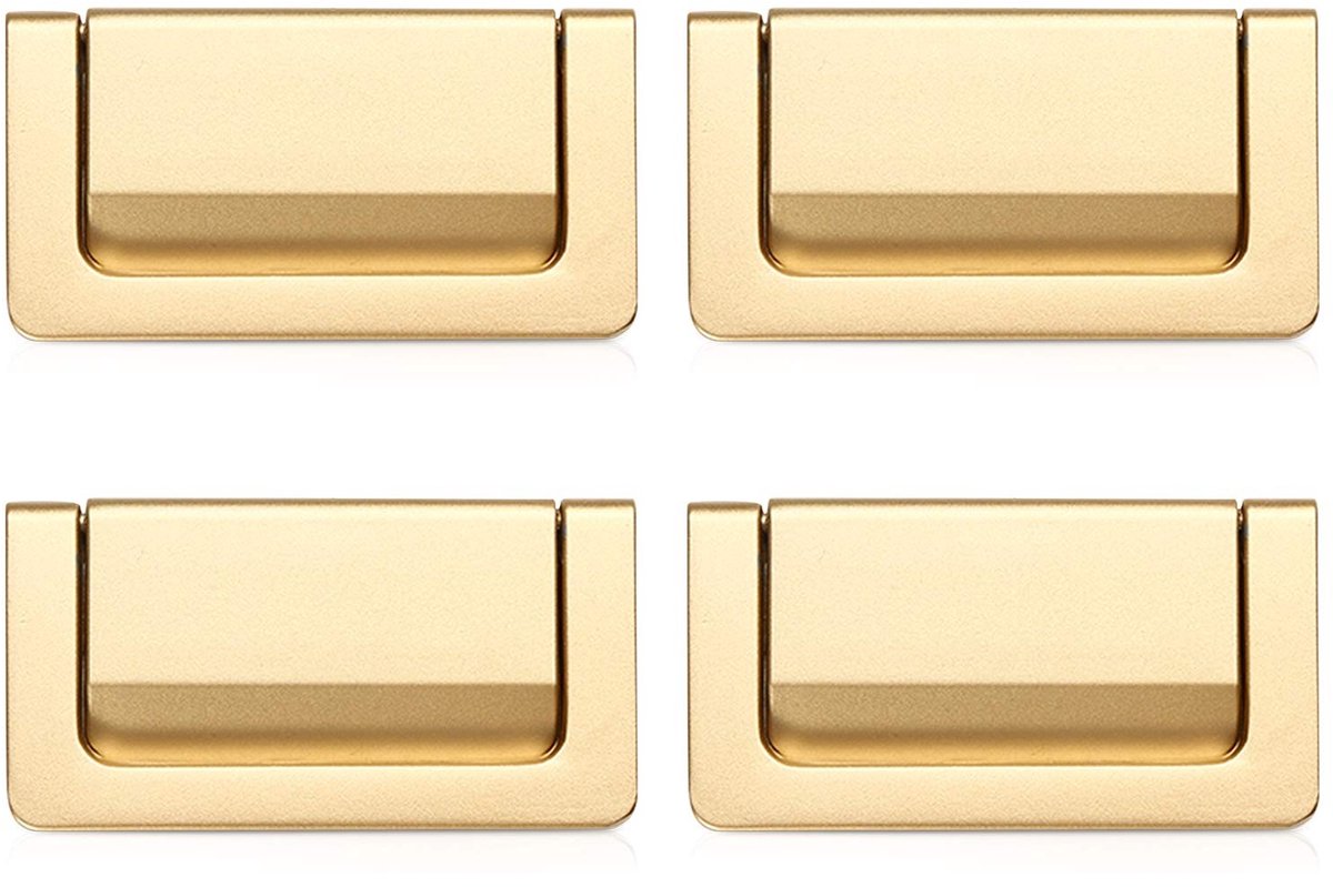 Dailygoods- Ladehandgrepen - 4 Stuks - Zinklegering - Modern/Verstevigd - Slijtvast/Roestbestendig - Gatencentrum: 64 mm - Lengte: 74 mm - Meubelgrepen